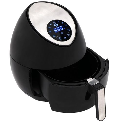  ZENY Electric Air Fryer wTouch Screen Control 1500W 3.7QT, 7 Presets, wRecipes & CookBook