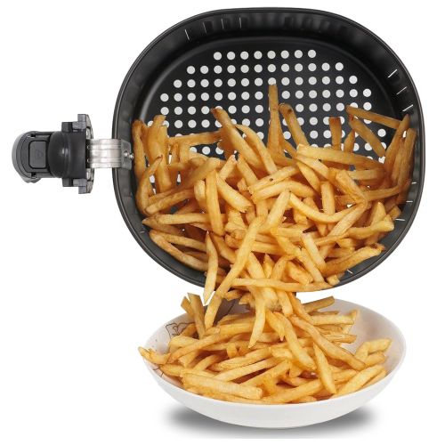  ZENY 5.8 Quart XL Capacity Electric Air Fryer for Oil-Less Healthy Cooking wRecipes, Cookbook, Dishwasher Safe Parts