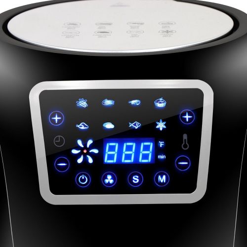  ZENY 5.8QT Air Fryer 1800W Electric Digital Air Fryer Cooking Tool For Healthy Oil Free Cooking Touch Screen Control WRecipe Books