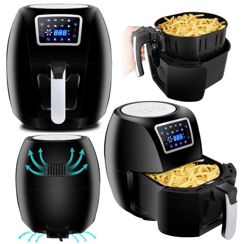  ZENY 5.8QT Air Fryer 1800W Electric Digital Air Fryer Cooking Tool For Healthy Oil Free Cooking Touch Screen Control WRecipe Books