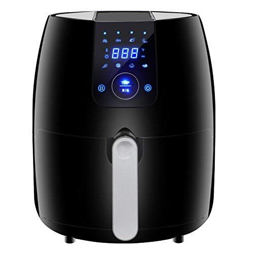  ZENY 3.7 Quarts 8-in-1 Electric Air Fryer Touch Screen Control Programmable, 8 Cooking Presets for Healthy Oil Free Cooking, wRecipe Book and Dishwasher Safe Parts (#04)