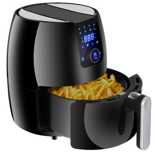  ZENY 3.7 Quarts 8-in-1 Electric Air Fryer Touch Screen Control Programmable, 8 Cooking Presets for Healthy Oil Free Cooking, wRecipe Book and Dishwasher Safe Parts (#04)