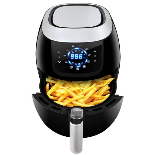  ZENY 5.8-Quarts 8-in-1 XXL Electric Air Fryer Programmable Touch Screen Control 8 Presets WRecipes