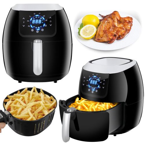  ZENY 5.8-Quarts 8-in-1 XXL Electric Air Fryer Programmable Touch Screen Control 8 Presets WRecipes