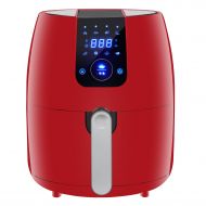 ZENY 3.7 QT 8-in-1 Electric Air Fryer Touch Screen Control Programmable, 8 Cooking Presets for Healthy Oil Free Cooking, w/Recipe Book and Dishwasher Safe Parts(3.7QT-Red)