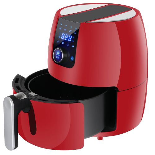  ZENY 3.7 QT 8-in-1 Electric Air Fryer Touch Screen Control Programmable, 8 Cooking Presets for Healthy Oil Free Cooking, wRecipe Book and Dishwasher Safe Parts(3.7QT-Red)