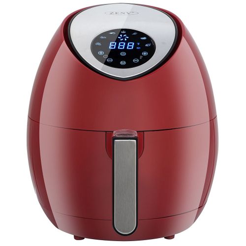  ZENY Burgundy 7-in-1 Touch Screen Control Electric Air Fryer 1500W, 3.7QT, 7 Presets, WRecipes & CookBook