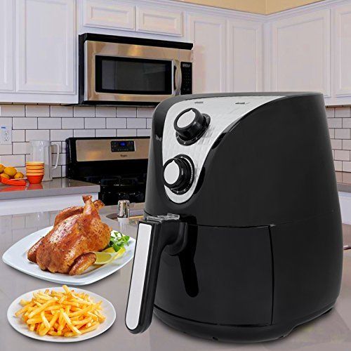  ZENY Electric Air Fryer 1500W 3.7QT Cooking Tool For Healthy Oil Free Cooking wTime & Temperature Control, Non-Stick Coating