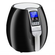 ZENY 8-in-1 3.7 Quart Programmable Electric Air Fryer, 1500W LCD Display Screen Control Kitchen Cooker w 8 Cooking Settings, Auto Shut off & Timer (Black)