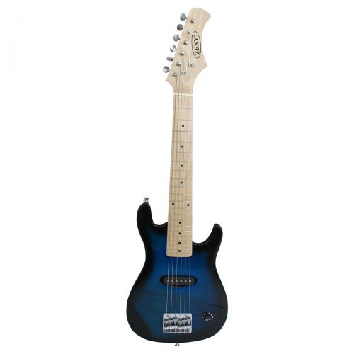  ZENY Blue 30 Inch Kids Electric Guitar With 5W Amp Cable Cord shoulder strap New (Blue)