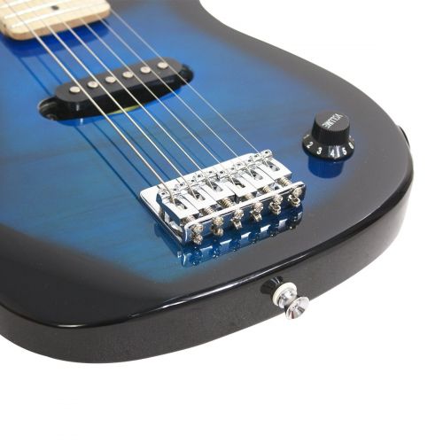  ZENY Blue 30 Inch Kids Electric Guitar With 5W Amp Cable Cord shoulder strap New (Blue)