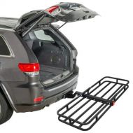 ZENY Universal 53 Hitch Cargo Carrier Compact Mount Steel Luggage Rack Basket 2’’ Receiver Hitch Cargo Rack 500 LBS Capacity