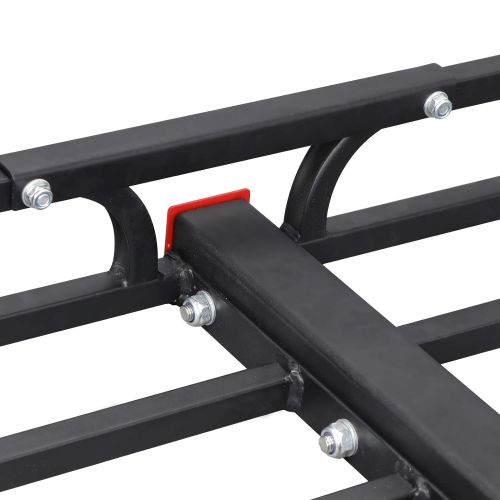  ZENY Universal 53 Hitch Cargo Carrier Compact Mount Steel Luggage Rack Basket 2’’ Receiver Hitch Cargo Rack 500 LBS Capacity