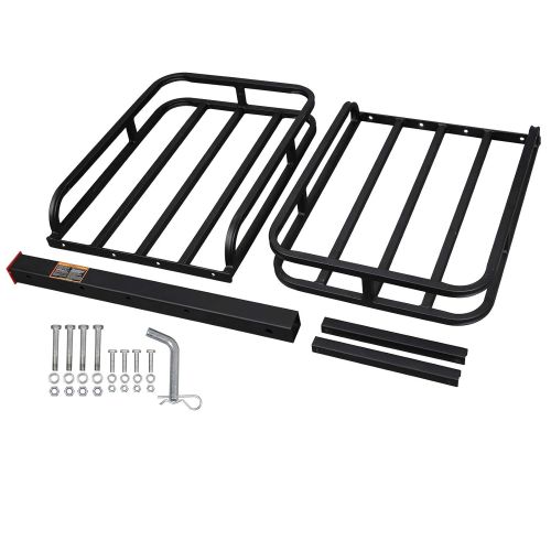  ZENY Universal 53 Hitch Cargo Carrier Compact Mount Steel Luggage Rack Basket 2’’ Receiver Hitch Cargo Rack 500 LBS Capacity