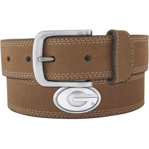  ZEP-PRO NCAA Georgia Bulldogs Light Crazy Horse Leather Concho Belt