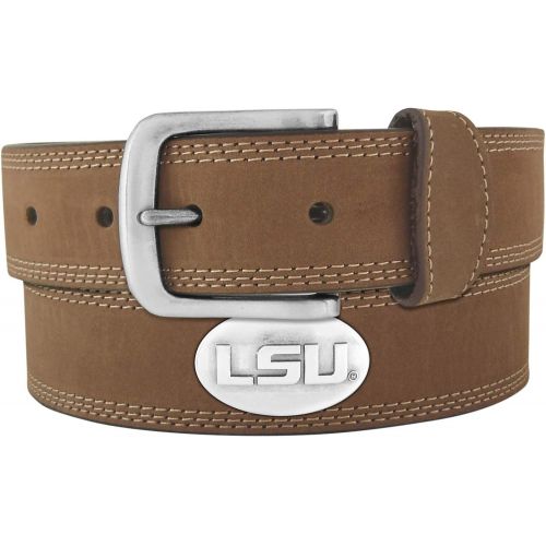  ZEP-PRO NCAA LSU Tigers Light Crazy Horse Leather Concho Belt