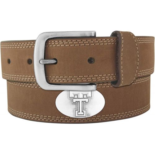  ZEP-PRO NCAA Texas Tech Red Raiders Light Crazy Horse Leather Concho Belt
