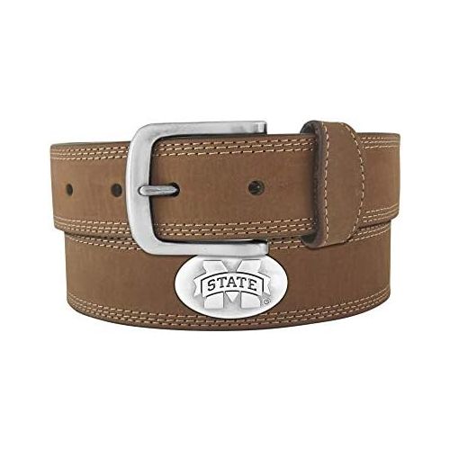  ZEP-PRO NCAA Mississippi State Bulldogs Light Crazy Horse Leather Concho Belt