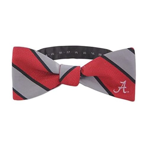  ZEP-PRO NCAA Woven Silk Repp Stripe Collegiate Logo Bow-Tie 1