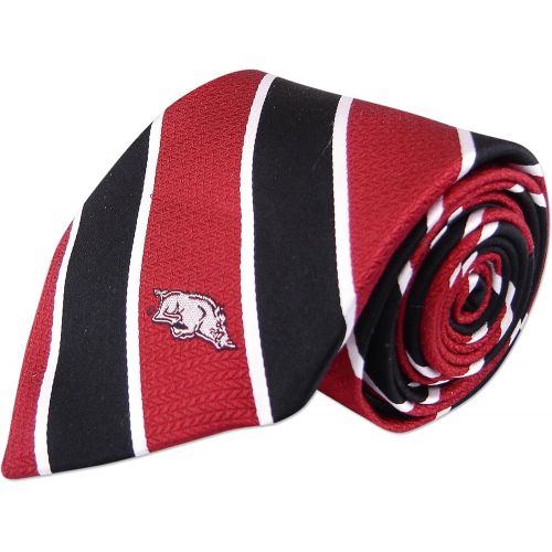  ZEP-PRO NCAA Mens Woven Silk Stripe Logo Tie 1