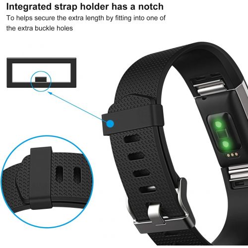  [아마존베스트]ZEROFIRE Compatible for Fitbit Charge 2, Replacement Adjustable Sport Bands for Charge 2 Heart Rate Fitness Wristbands, Women Men, Small and Large