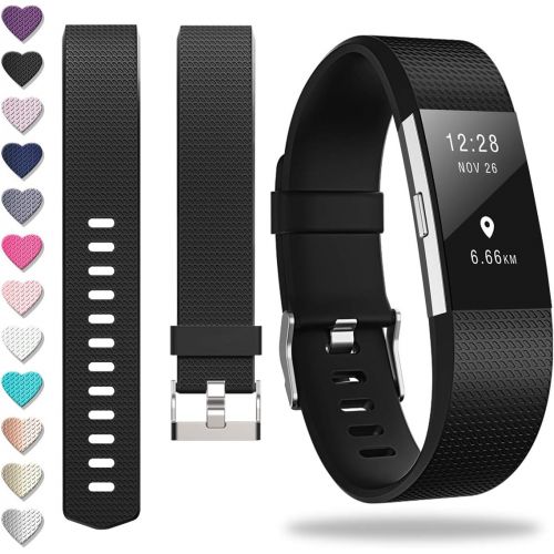  [아마존베스트]ZEROFIRE Compatible for Fitbit Charge 2, Replacement Adjustable Sport Bands for Charge 2 Heart Rate Fitness Wristbands, Women Men, Small and Large