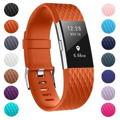  [아마존베스트]ZEROFIRE Bands Compatible for Fitbit Charge 2, Replacement Adjustable Sport Bands for Charge 2 Heart Rate Fitness Wristbands, Women Men, 12 Pack/Colors
