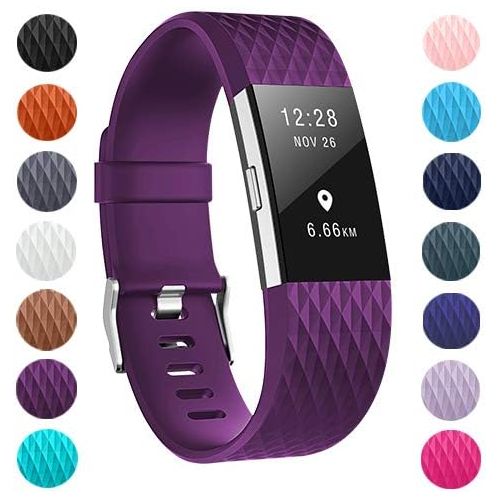  [아마존베스트]ZEROFIRE Bands Compatible for Fitbit Charge 2, Replacement Adjustable Sport Bands for Charge 2 Heart Rate Fitness Wristbands, Women Men, 12 Pack/Colors