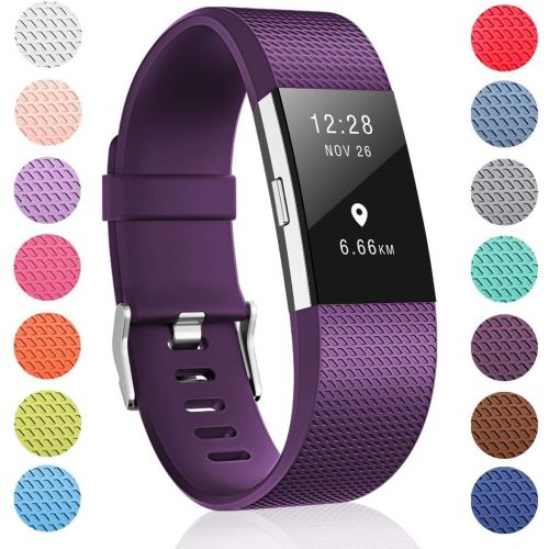  [아마존베스트]ZEROFIRE Bands Compatible for Fitbit Charge 2, Replacement Adjustable Sport Bands for Charge 2 Heart Rate Fitness Wristbands, Women Men, 12 Pack/Colors