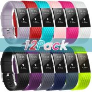 [아마존베스트]ZEROFIRE Bands Compatible for Fitbit Charge 2, Replacement Adjustable Sport Bands for Charge 2 Heart Rate Fitness Wristbands, Women Men, 12 Pack/Colors