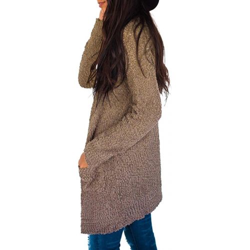  [아마존 핫딜]  [아마존핫딜]ZESICA Womens Casual Long Sleeve Open Front Soft Chunky Knitted Sweater Cardigan Outerwear with Pockets