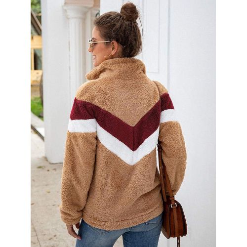 [아마존 핫딜] [아마존핫딜]ZESICA Womens Autumn Winter Long Sleeve Zipper Sherpa Fleece Sweatshirt Pullover Jacket Coat