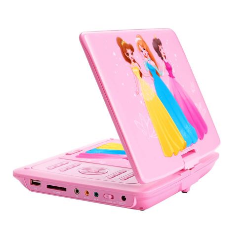  [아마존베스트]ZESTYI 9 Portable DVD Player for Kids with Car Headrest Mount Holder, Rechargeable Battery, Wall Charger, Car Charger, SD Card Slot, USB Port & Swivel Screen (Pink)