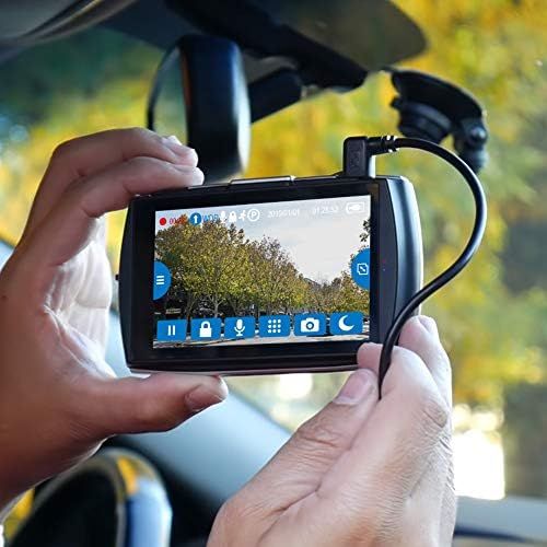  Z Edge Dual Dashcam Car Camera Ultra HD 1440P with Rear Camera Full HD 1080P Touch Screen 4.0 Inch Loop Recording WDR, G sensor, Motion Detection, Parking Surveillance, Incl. 32GB