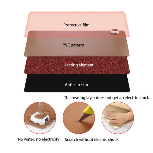  ZFF-Office Computer Desktop Heating Table Pad Mouse Electric Blanket, Warm Electric Writing Desk -6036cm (Infinite Temperature Adjustment, 4 Hours Timing) (Color : 2)