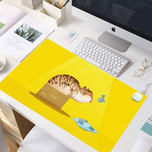  ZFF-Office Computer Desktop Heating Table Pad Mouse Electric Blanket, Warm Electric Writing Desk -6036cm (Infinite Temperature Adjustment, 4 Hours Timing) (Color : 1)