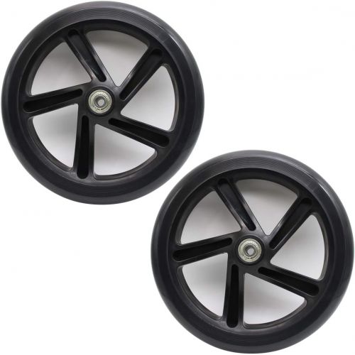  Z-FIRST 2PCS 200mm Adult Scooter Wheels with ABEC 9 Bearings for Razor and Adult Kick Scooters (Black)