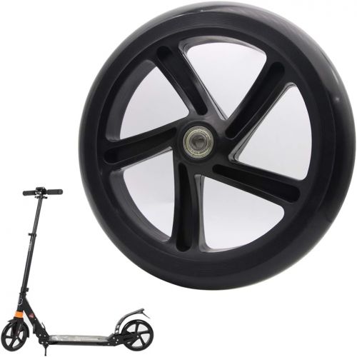  Z-FIRST 2PCS 200mm Adult Scooter Wheels with ABEC 9 Bearings for Razor and Adult Kick Scooters (Black)