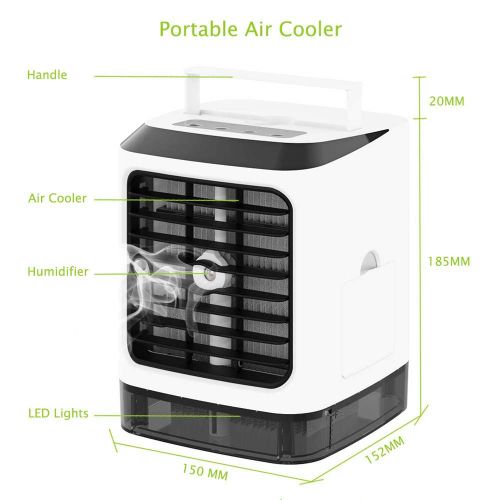  ZFM Personal Space Air Cooler, Evaporative Personal Cooler Air Humidifier Super Quiet Humidifier Misting Fan for Home Office Bedroom