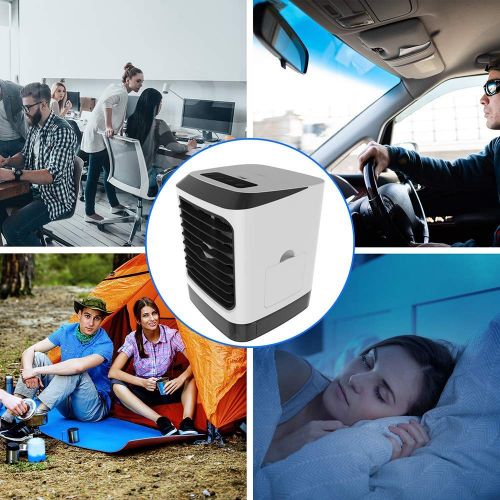  ZFM Personal Space Air Cooler, Evaporative Personal Cooler Air Humidifier Super Quiet Humidifier Misting Fan for Home Office Bedroom