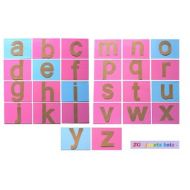 ZGjouetsbois Letters rough Montessori, LOWERCASE script, Kit or ready to use, language writing color choice, wood and vinyl, handmade