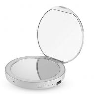 ZHANGAIZHEN-jingzi Mirror Makeup Mirror Dressing Table Mirror Led Mini Carry Fold Power Bank USB Charging ZHANGAIZHEN