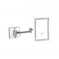 ZHANGY LED Lighted Vanity Mirrors - Wall Mounted Makeup Mirror - Bathroom Rotating Square, for Beauty, Shaving