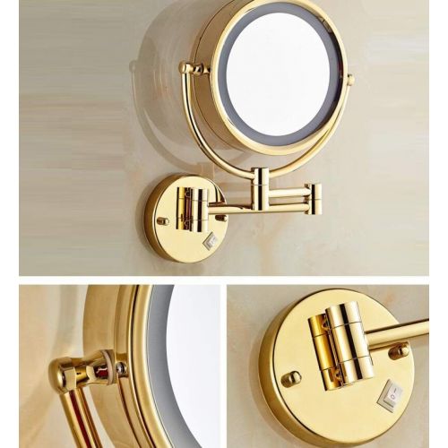  ZHANGY Wall Mounted LED Vanity Mirrors - Lighted Makeup Mirror, Double Sided Magnification Beauty Mirror, for...