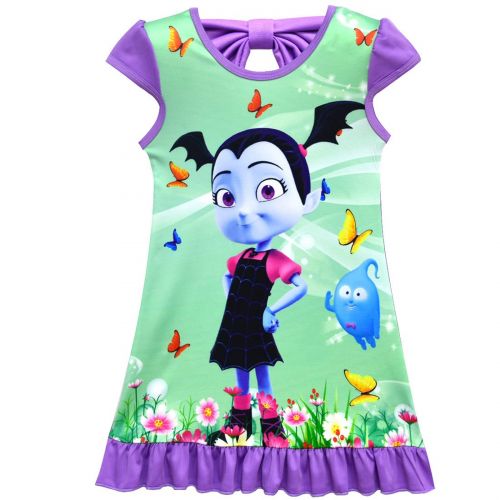  ZHBNN Vampirina Comfy Fit Breathable Pajamas Girls Printed Princess Nightgown Dress