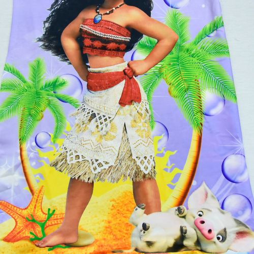  ZHBNN Moana Girls Nightgown Cartoon Pajamas Princess Dress