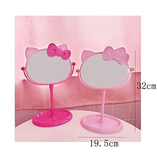  ZHBWJSH Cartoon Animal Shape Double-Sided Mirror Desktop Desktop Mirror 19.532cm (Color : B)