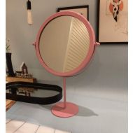 ZHBWJSH Beauty Mirror Desktop Mirror Adjustable Angle Cosmetic Mirror 19.527.5cm (Color : Pink)