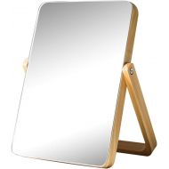 ZHBWJSH Desktop Beauty Mirror Solid Wood Mirror Portable Table Mirror 13.5X18cm (Size : 20×30cm)