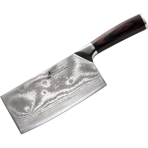  ZHEN Japanese VG-10 67 Layers Damascus Steel Light Slicer Chopping chef butcher Knife 6.5-inch , silver